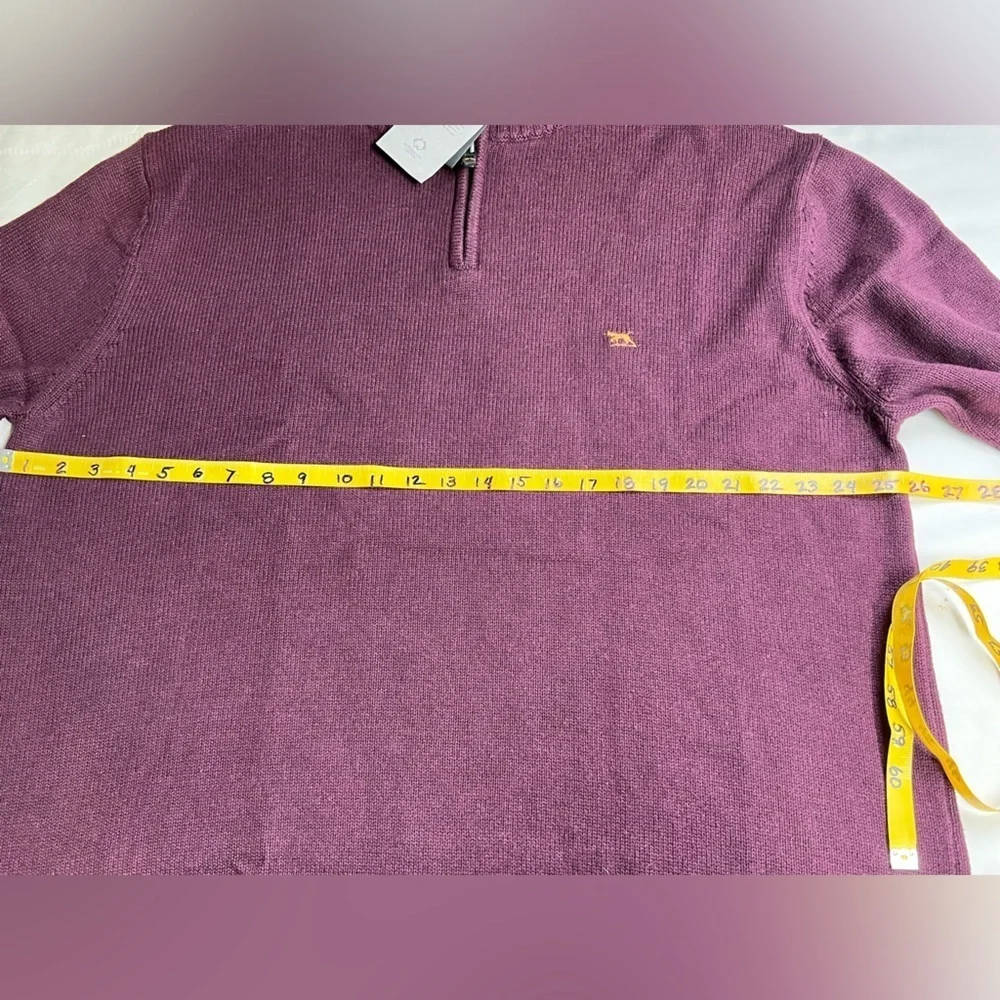 RODD & GUNN Men’s Deep cranberry 1/4‎ zip pullover sweater size 3XL.